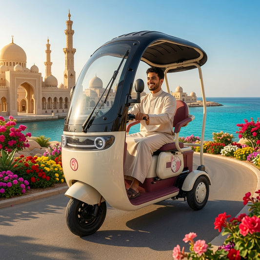 Q3 Electric Three Wheel Sightseeing Vehicle 25H Differential Motor 48V 60V Battery Support Three Speed Gear Electric Wiper Tempered Glass LCD Display Mobility Vehicle
