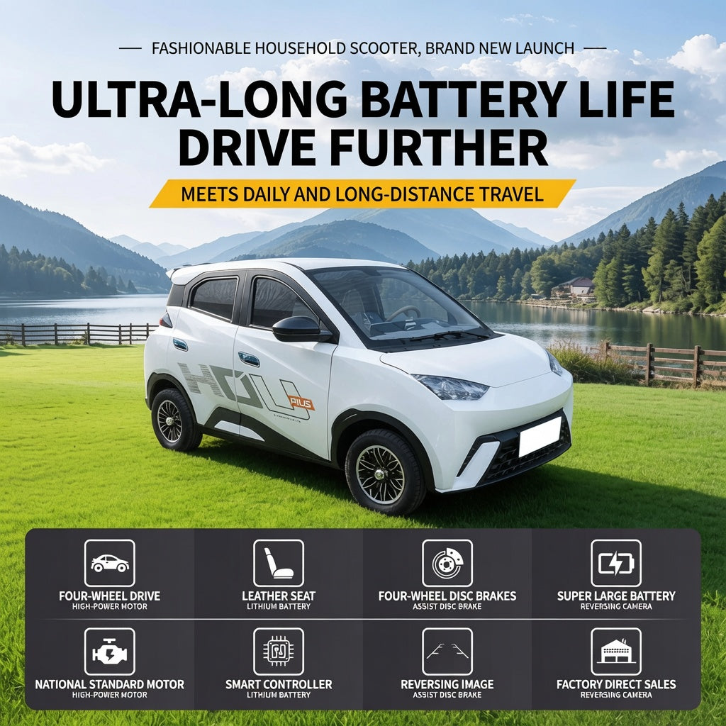 Seagull Electric Mini Car Four Seat Electric Vehicle 1500W Motor 60V 72V Battery Urban Mobility Vehicle
