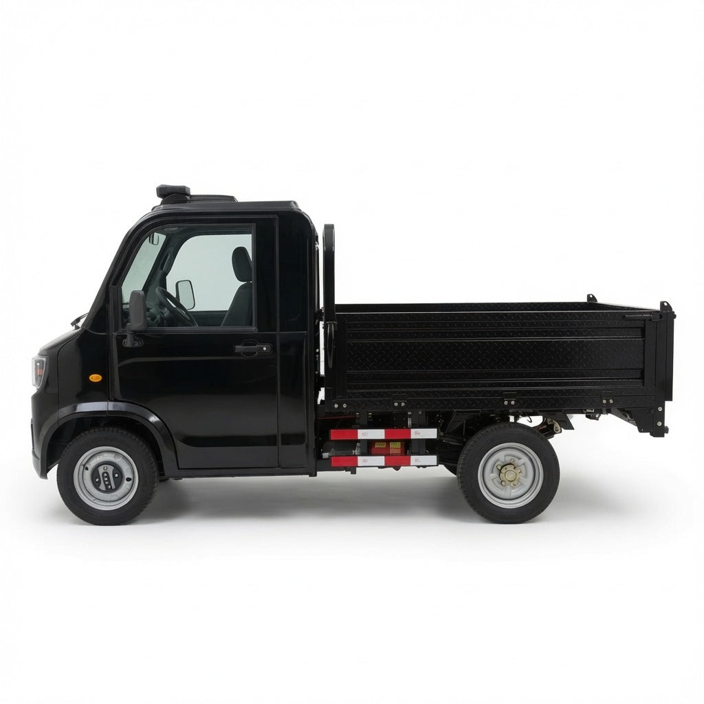 Long Cat Mini Truck Electric Dump Cargo Vehicle 2000W 4000W AC Motor Automatic Dumping Function Full Floating Rear Axle Steel Wire Tires Multimedia Display