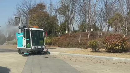 YX-22C Electric Road Sweeper Ride On Floor Cleaning Machine Intelligent Battery Powered Vacuum Sweeper for Factory Street Warehouse