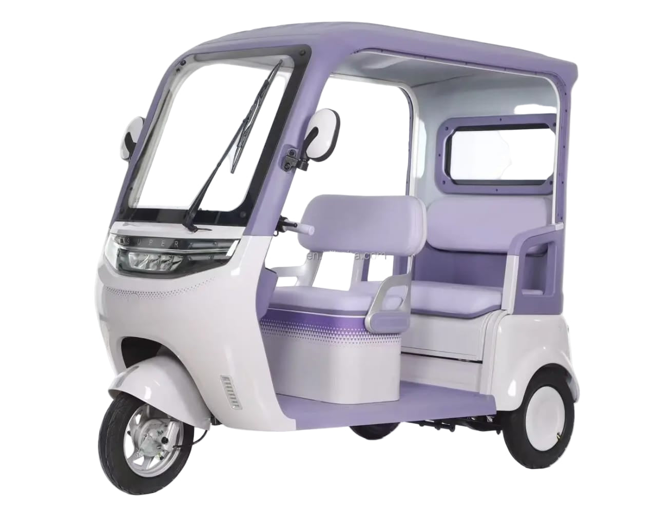 V8 Megawheels Premium 60 V Urban Roof Covered Back Electric Scooter Tricycle for 3 Passengers 2000W