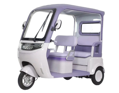 V8 Megawheels Premium 60 V Urban Roof Covered Back Electric Scooter Tricycle for 3 Passengers 2000W